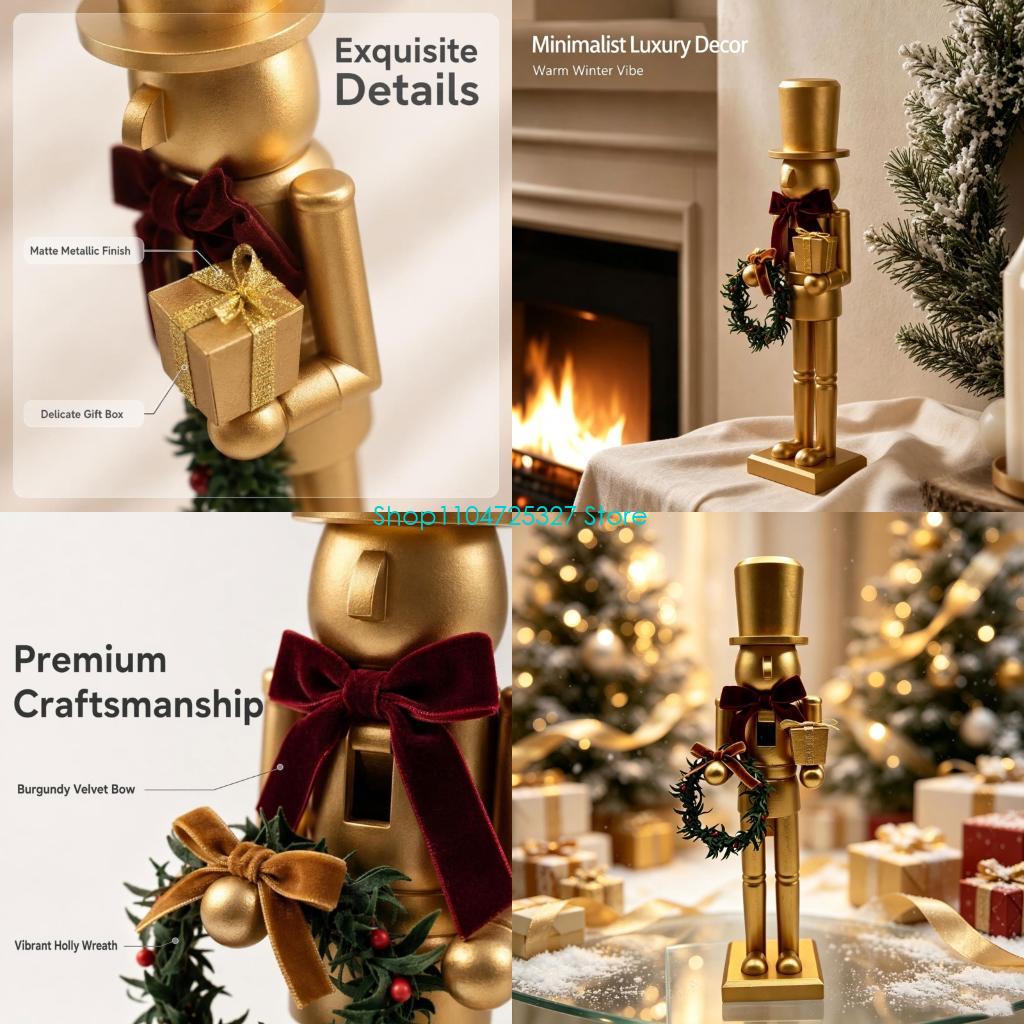 Nutcracker Figurine - D8KF Świąteczna figurka dziadka do orzechów