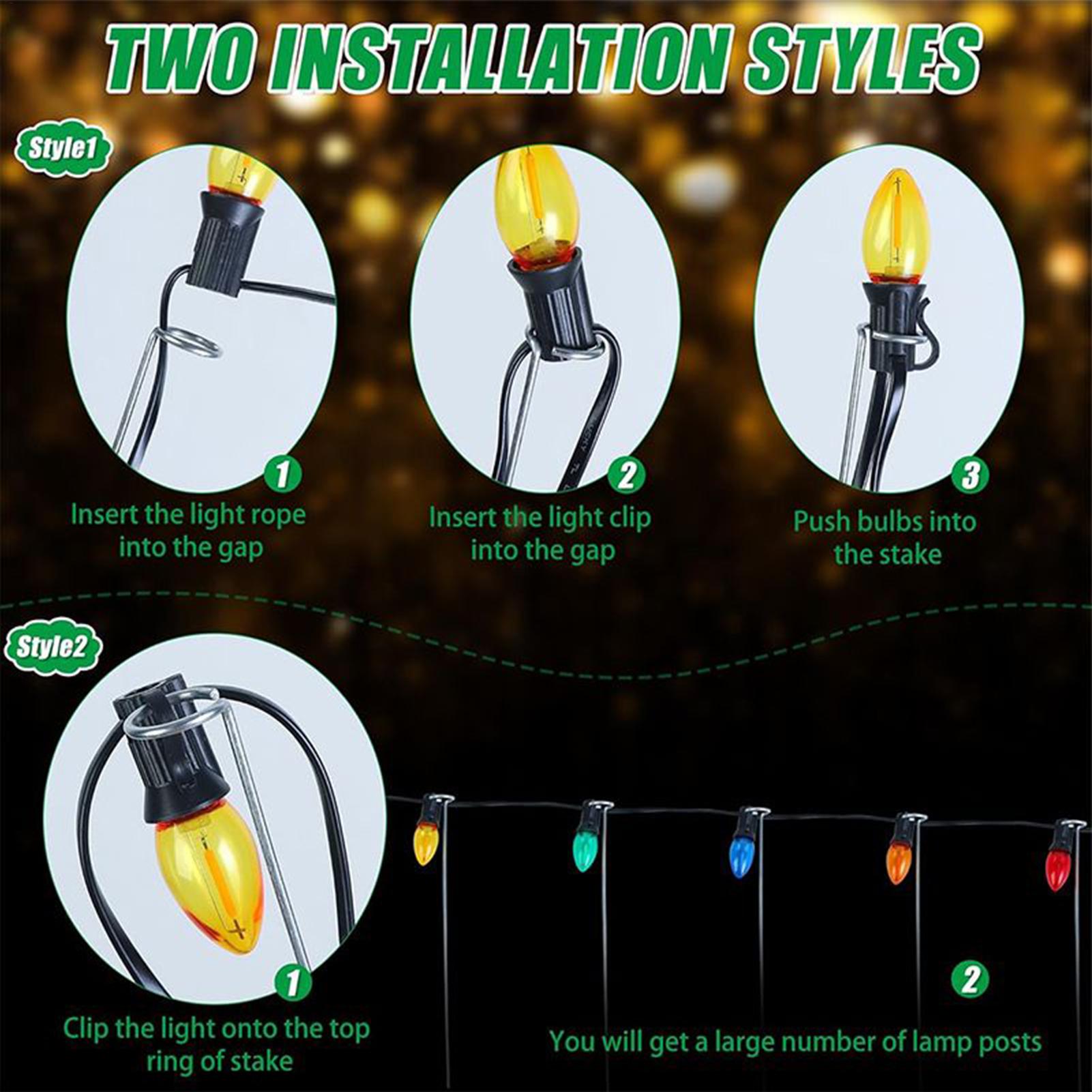 Christmas Lights Outdoor - Świąteczne lampki trawnikowe na szpikulce, 30