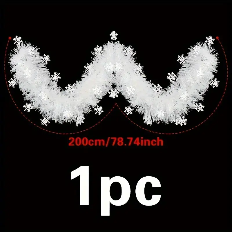 1 szt. 2m świąteczna girlanda  – Tinsel Garland Decoration recenzja i cena