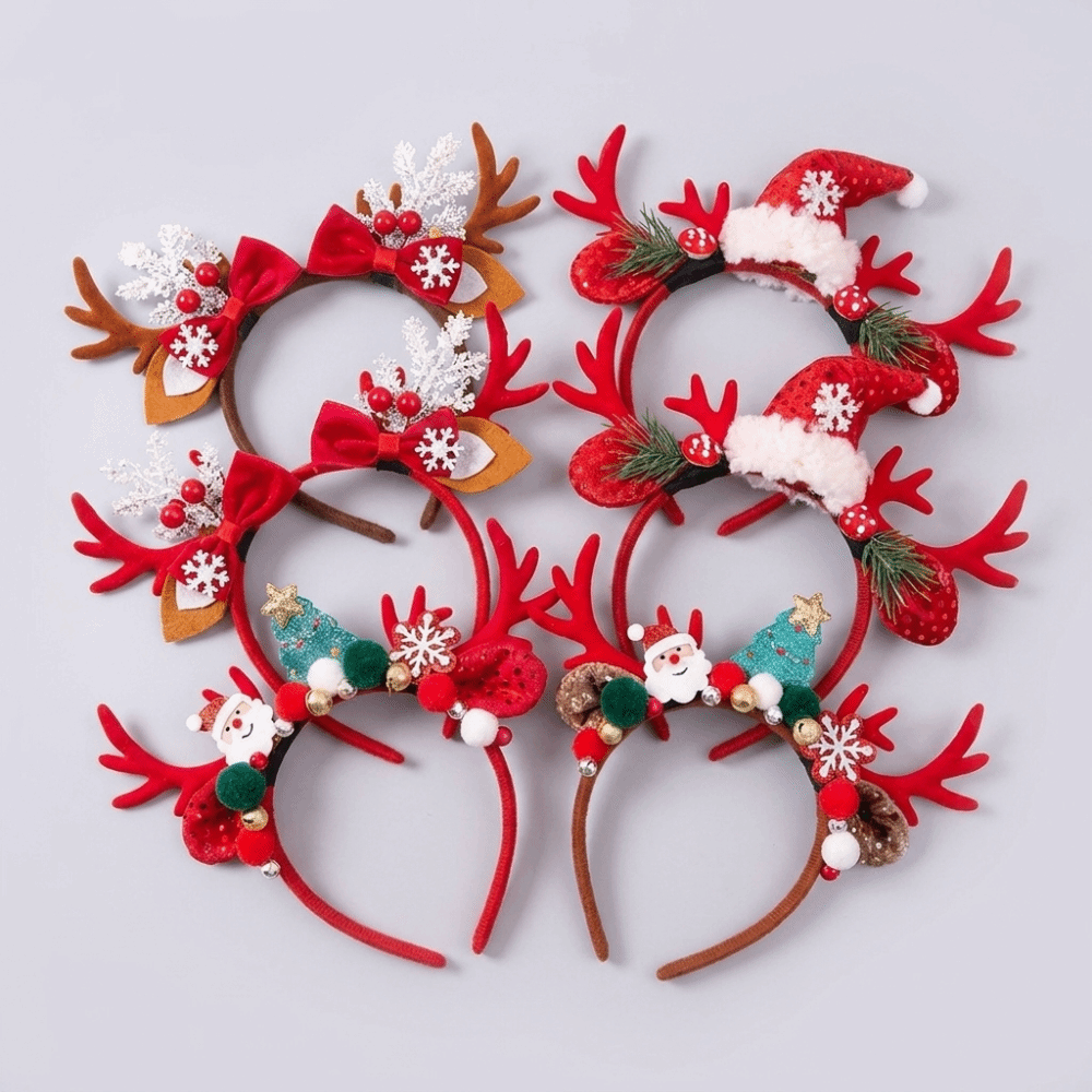 Urocza czerwona welurowa opask – Reindeer Antlers Headband recenzja i cena