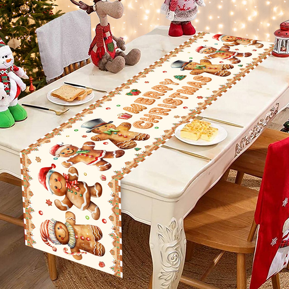 Christmas Santa Clause Polyest – Christmas Table Runner recenzja i cena