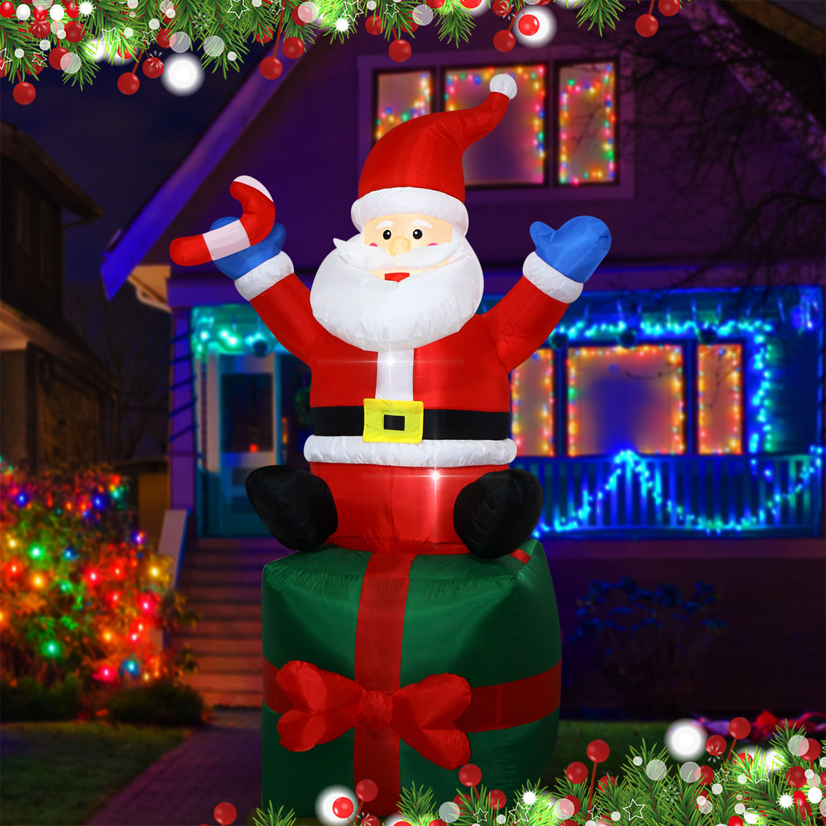 6-stopowy dmuchany Święty Miko – Christmas Lights Outdoor recenzja i cena