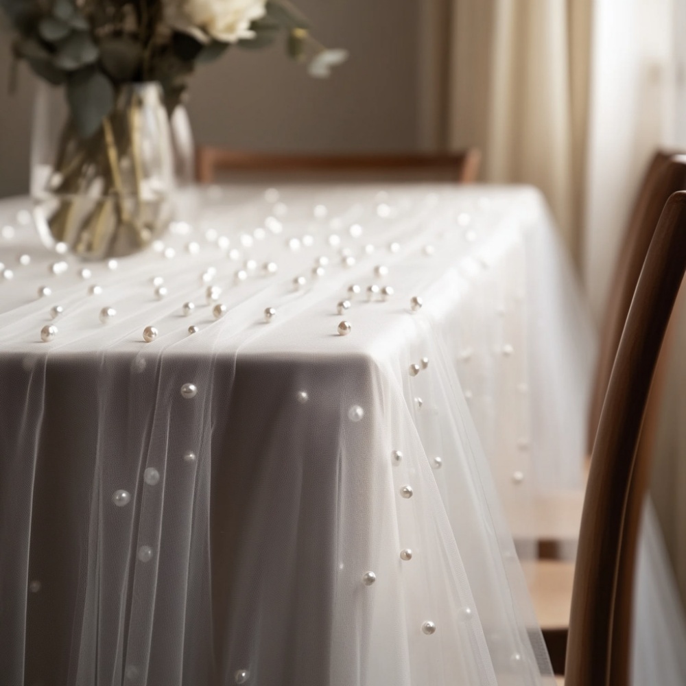 Bieżnik na stół z perłowego sz – Christmas Table Runner recenzja i cena