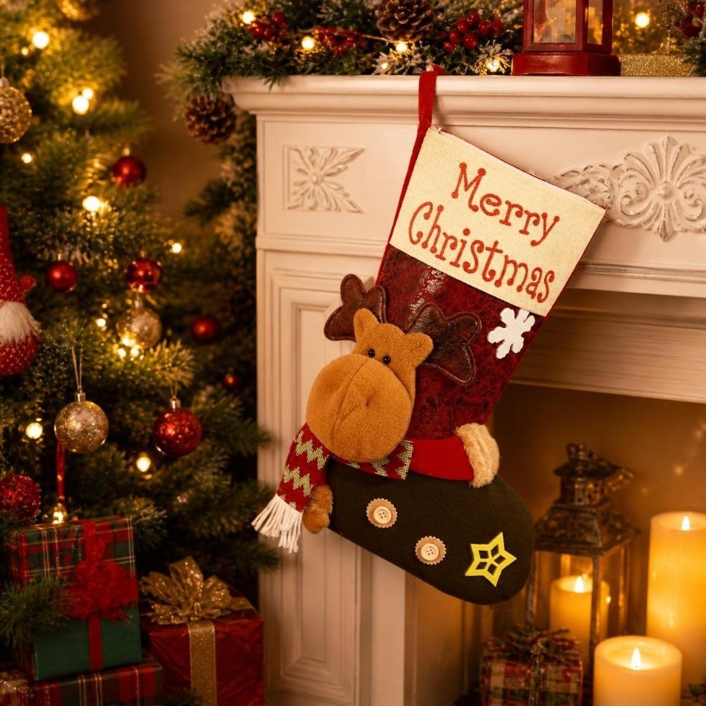 Duże pojemne skarpety świątecz – Christmas Stocking Hanging recenzja i cena
